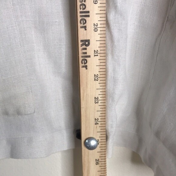 Eileen fisher ladies 100% Irish linen zip up light weight jacket size large - Picture 8 of 10